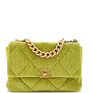 Chanel Medium 19 Flap Bag Quilted Corduroy